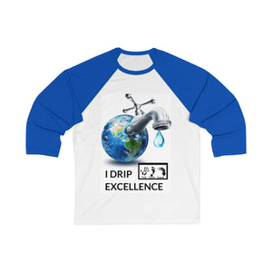 Five Toes Down I Drip Excellence Unisex 3/4 Sleeve Baseball Tee