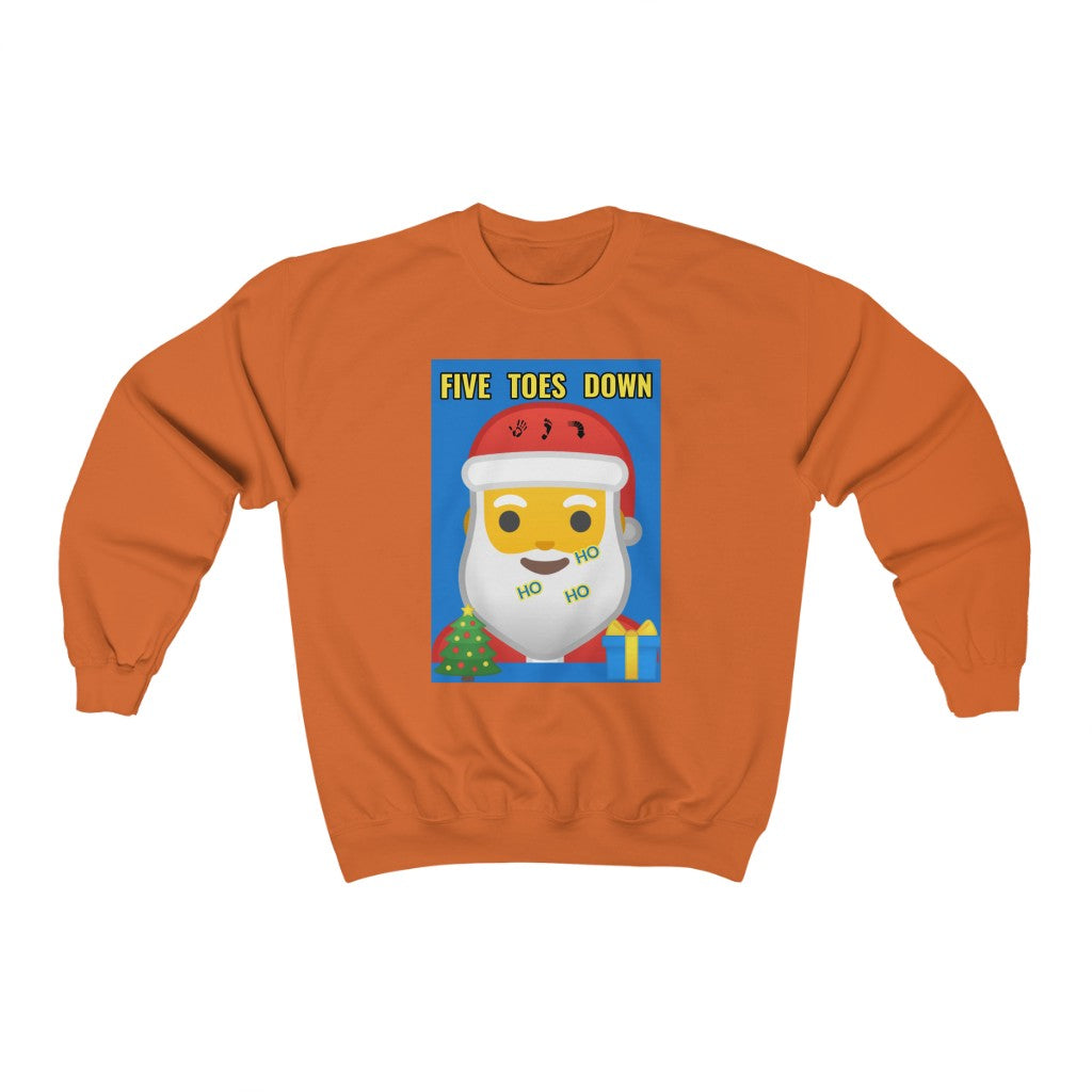 Five Toes Down Santa Christmas Unisex Heavy Blend Sweatshirt