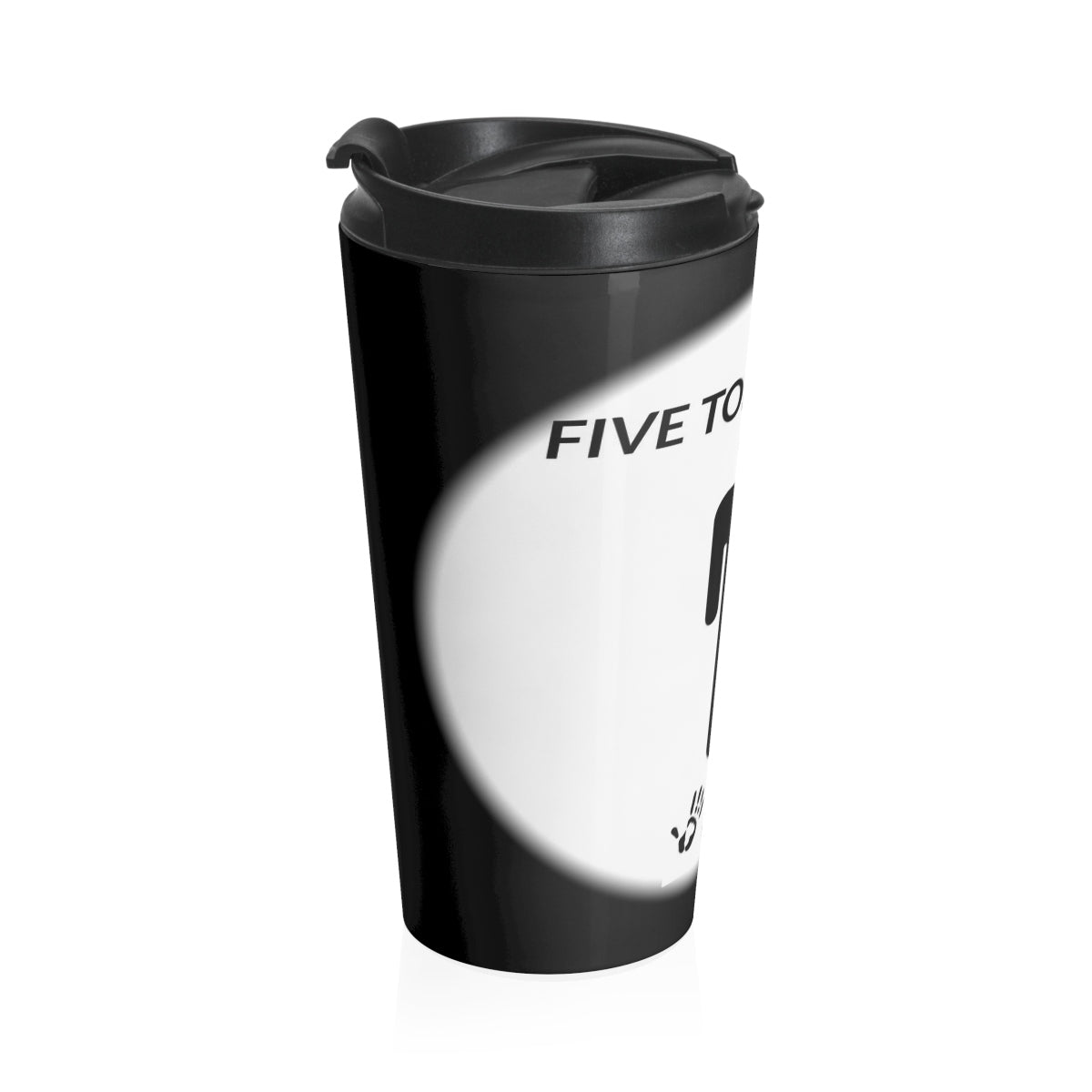 Five Toes Down Circle Pic Stainless Steel Travel Mug