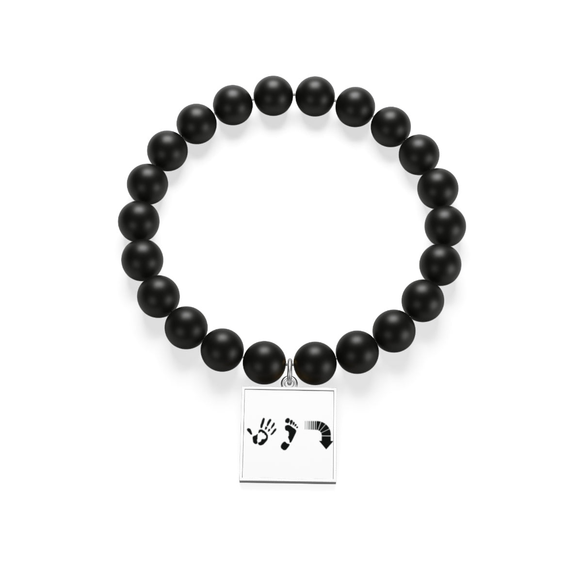 Five Toes Down Matte Onyx Bracelet