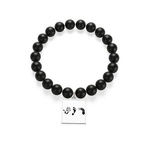 Five Toes Down Matte Onyx Bracelet