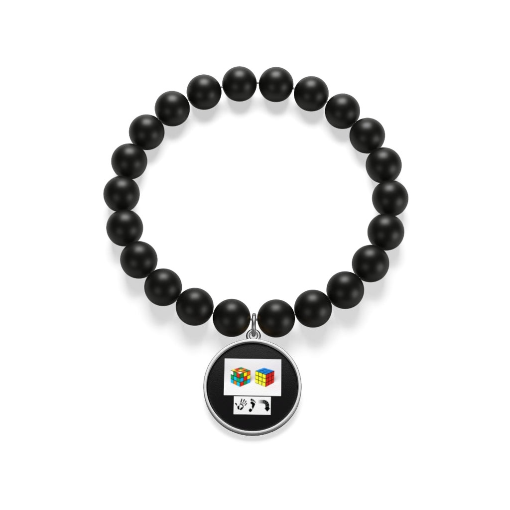 Five Toes Down Cube Matte Onyx Bracelet