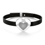 Five Toes Down Heart Leather Bracelet