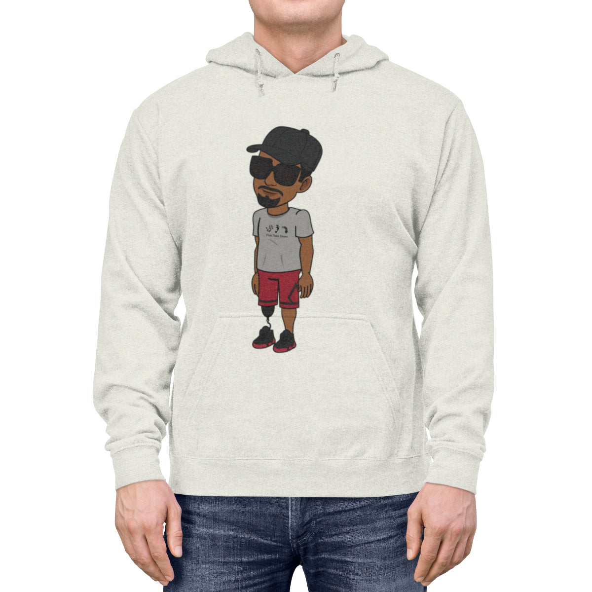 Five Toes Down Henry Amputee Unisex Lightweight Hoodie