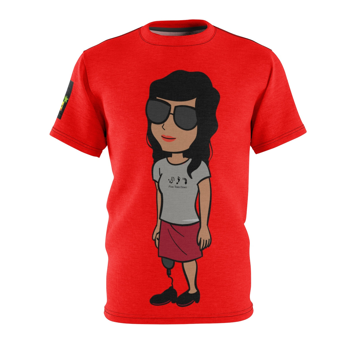 Five Toes Down Girl Power Unisex Cut & Sew Tee