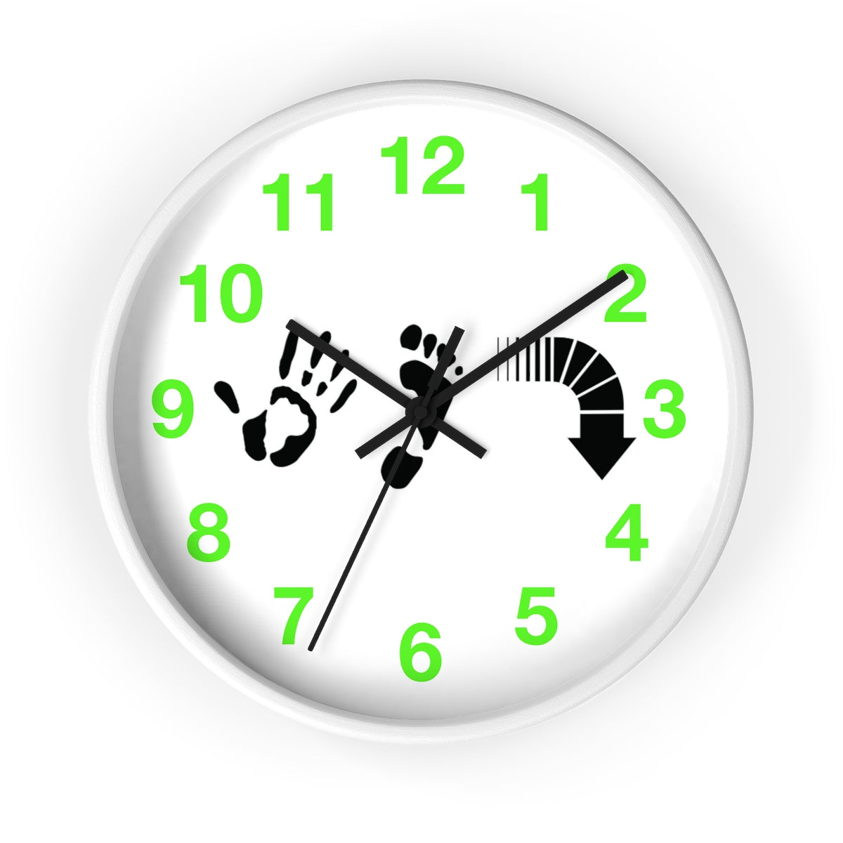 Five Toes Down Wall clock