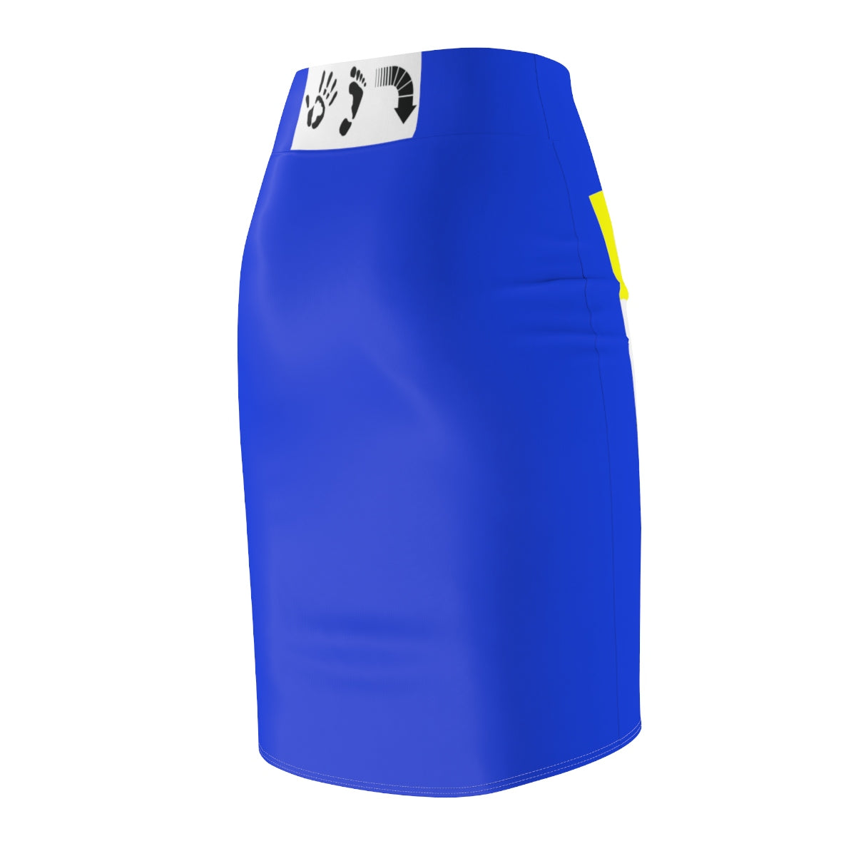 Five Toes Down Blue/Yellow Women's Pencil Skirt