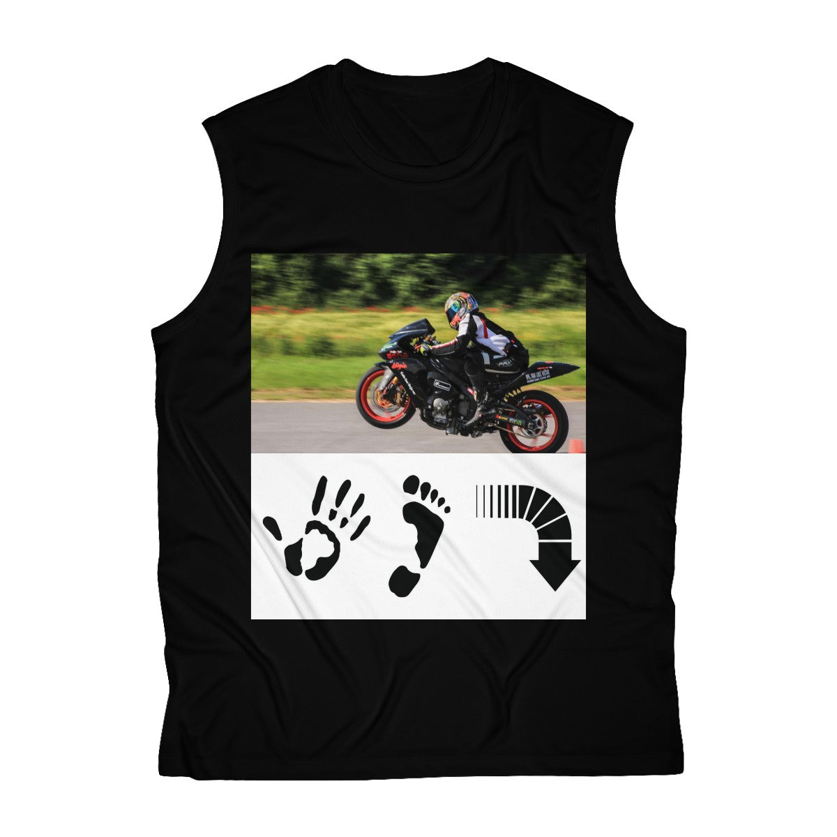 Five Toes Down Wheel Up Performance Tee