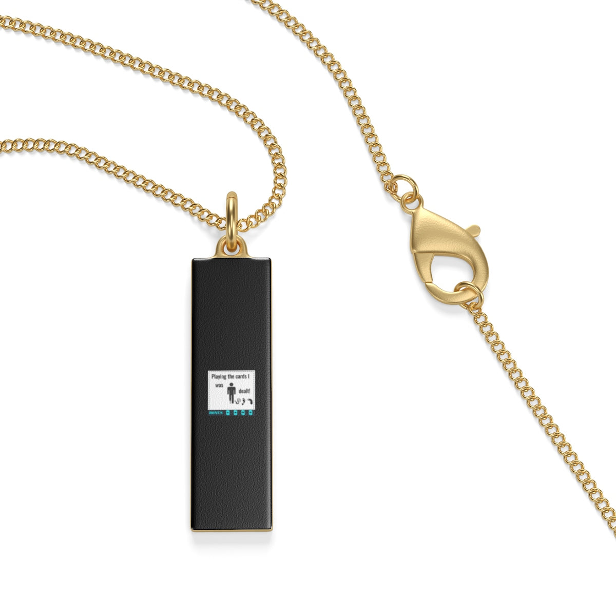 Five Toes Down Play the Cards Single Loop Necklace