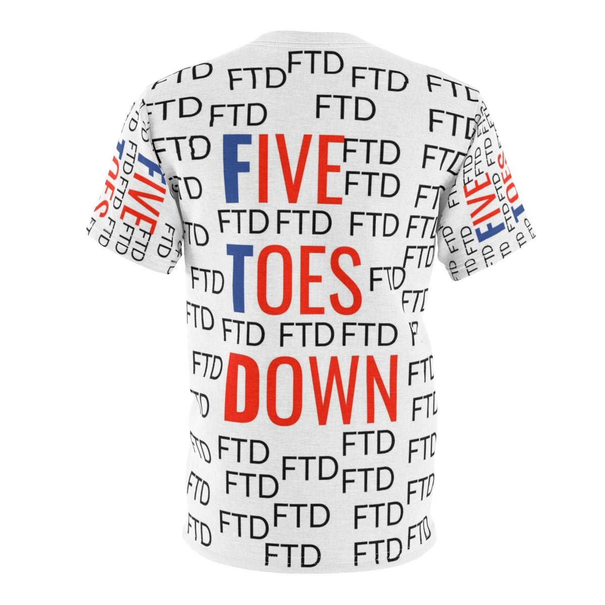 Five Toes Down All Over Print Unisex Cut & Sew Tee