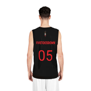 Five Toes Down Air Amputee Basketball Jersey Blk/Red