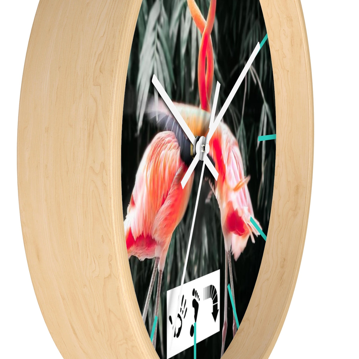 Five Toes Down Flamingo Wall Clock