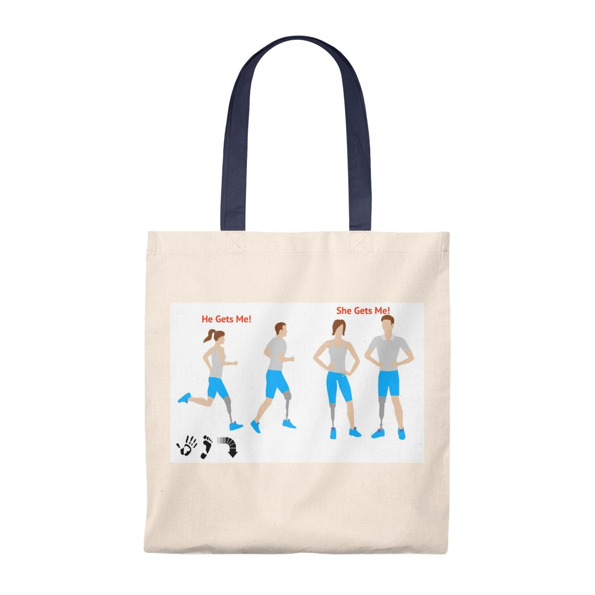 Five Toes Down Couple Tote Bag - Vintage
