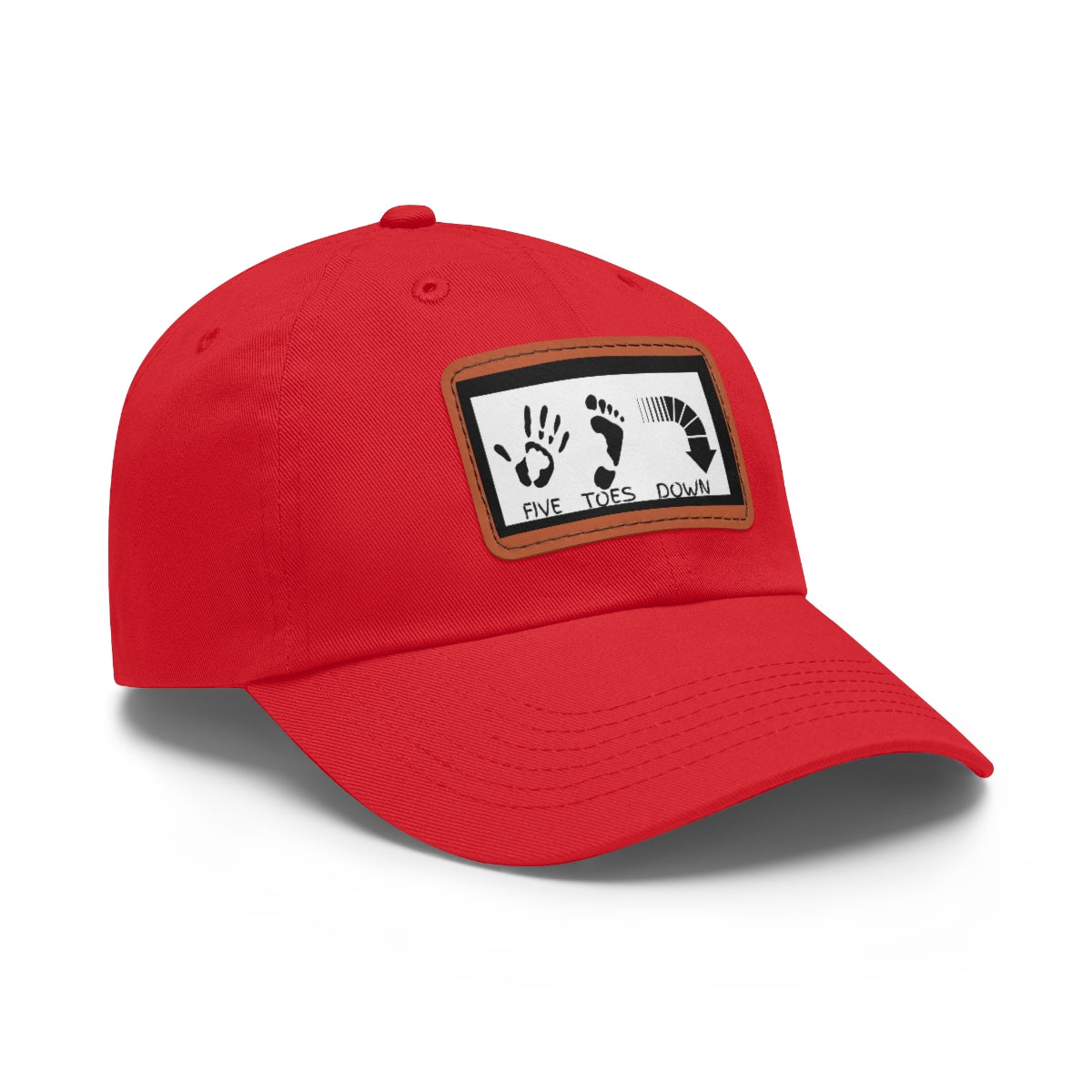 Five Toes Down Logo Hat with Leather Patch