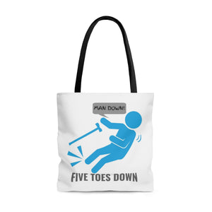 Five Toes Down Man Down Tote Bag