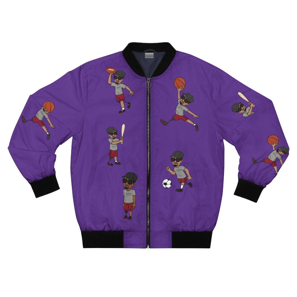Five Toes Down Sports Men's Bomber Jacket Purp