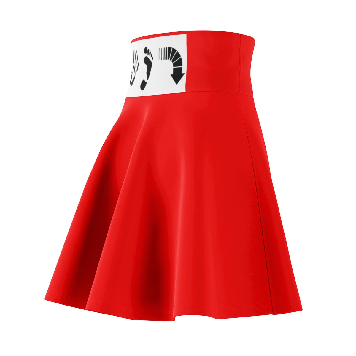 Five Toes Down Red Women's Skater Skirt
