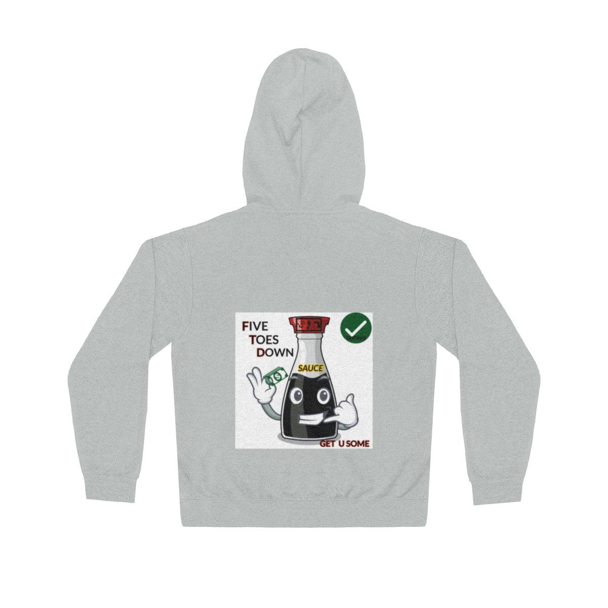 Five Toes Down Sauce Unisex Lightweight Hoodie(Back)