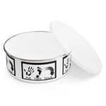 Five Toes Down Enamel Bowl White