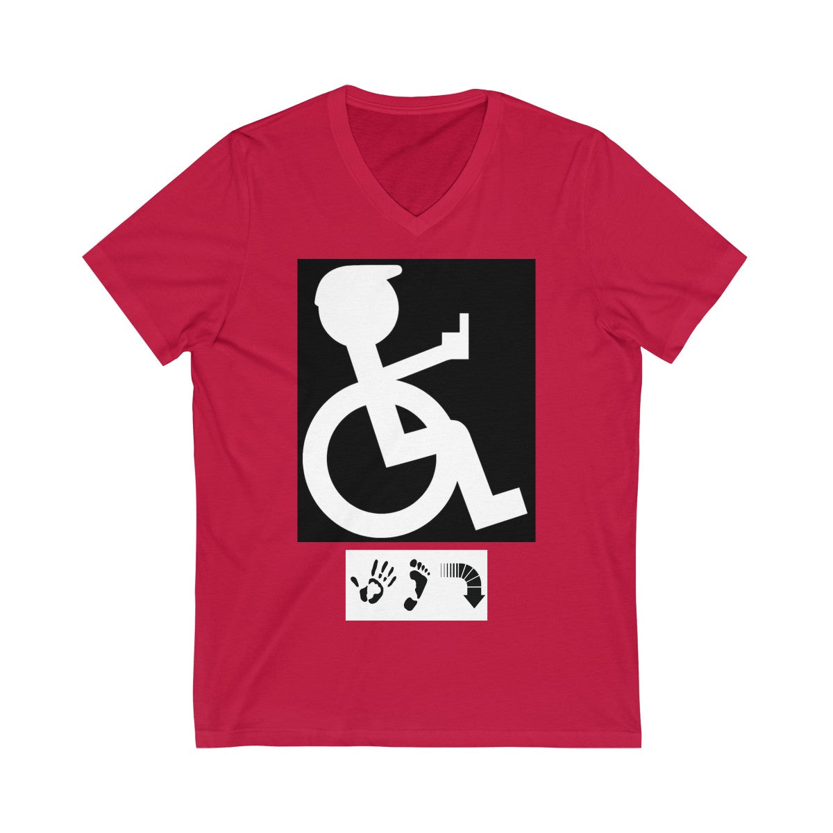 Five Toes Down I'm Mad Unisex V-Neck Tee