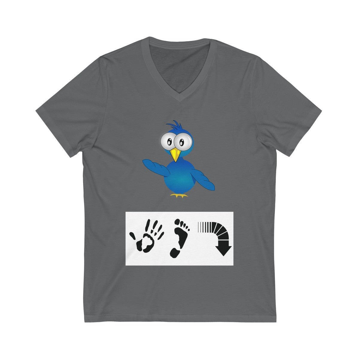 Five Toes Down Bird Unisex V-Neck Tee