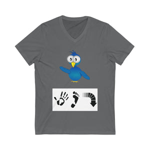 Five Toes Down Bird Unisex V-Neck Tee