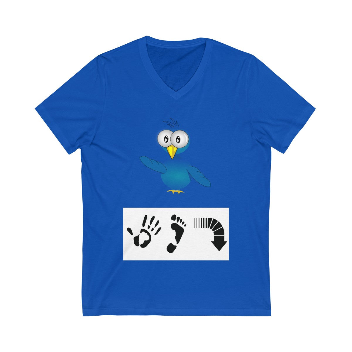 Five Toes Down Bird Unisex V-Neck Tee