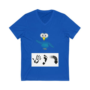 Five Toes Down Bird Unisex V-Neck Tee