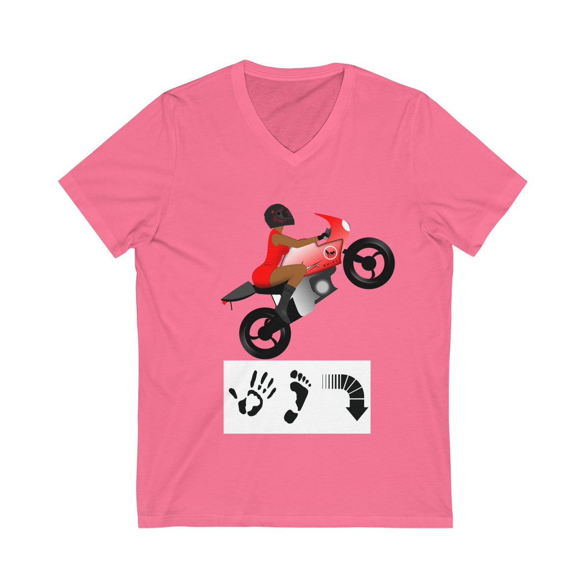 Five Toes Down Lady Rider Unisex V-Neck Tee