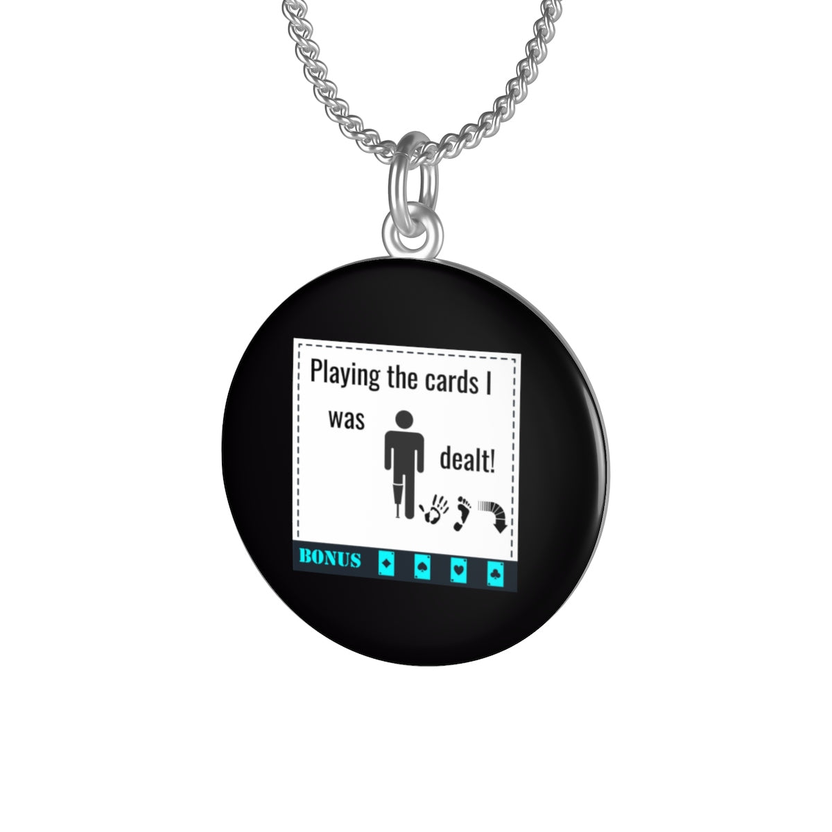 Five Toes Down Play the Cards Single Loop Necklace