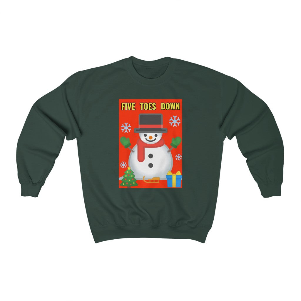 Five Toes Down Snowman Christmas Unisex Heavy Blend Sweatshirt