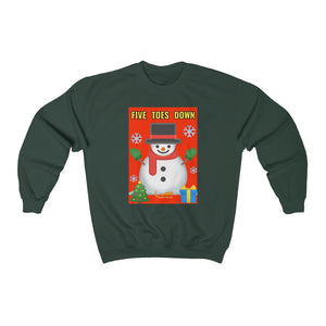 Five Toes Down Snowman Christmas Unisex Heavy Blend Sweatshirt