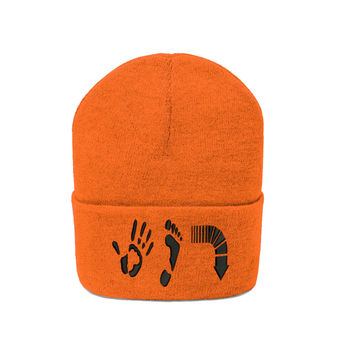 Five Toes Down Knit Beanie Embroidered