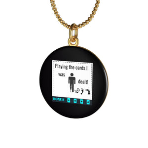 Five Toes Down Play the Cards Single Loop Necklace
