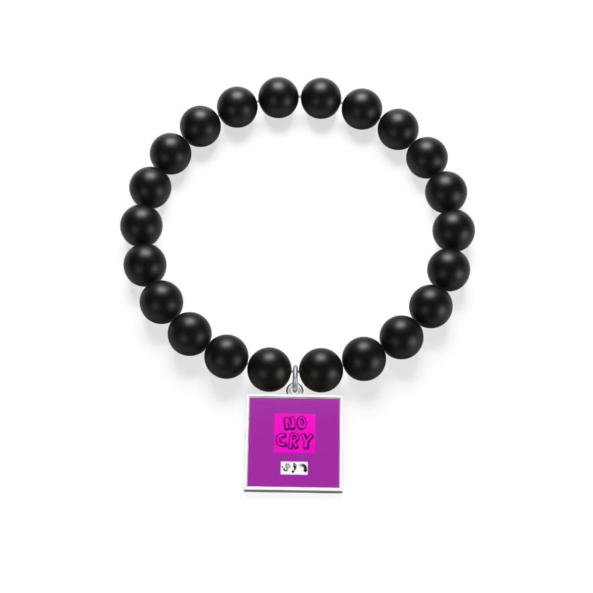 Five Toes Down No Cry Matte Onyx Bracelet