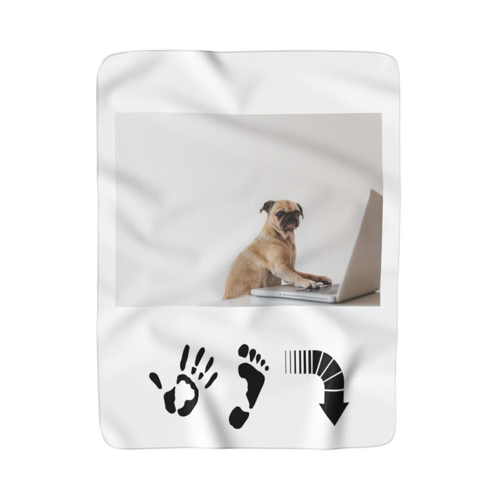 Five Toes Down Dog Boss Sherpa Fleece Blanket