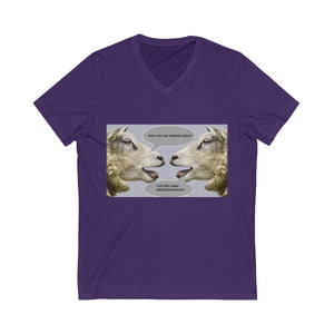 Five Toes Down Goat Thoughts Unisex V-Neck Tee