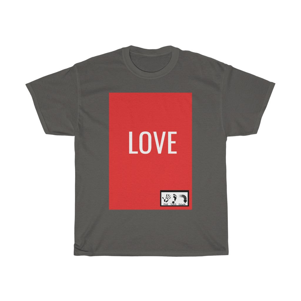 Five Toes Down Love Big (White) Unisex Tee