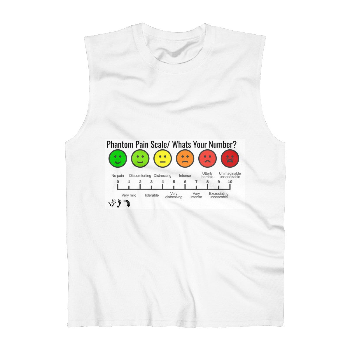 Five Toes Down Pain Sleeveless Tank