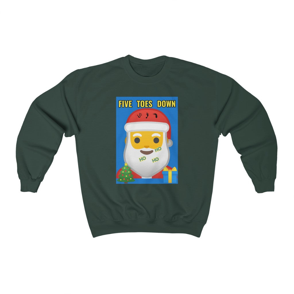 Five Toes Down Santa Christmas Unisex Heavy Blend Sweatshirt