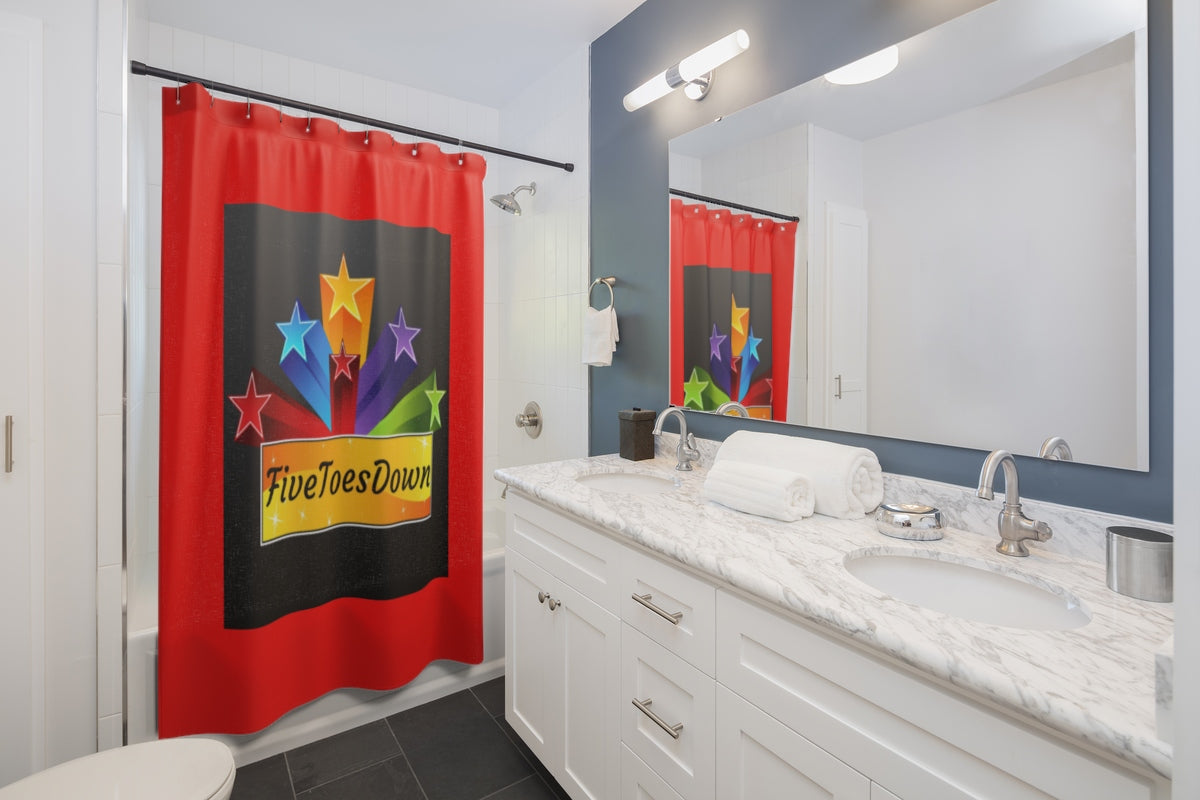 Five Toes Down Star Shower Curtains