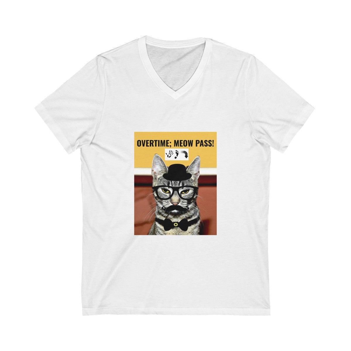 Five Toes Down Meow Pass Unisex V-Neck Tee