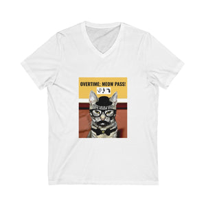 Five Toes Down Meow Pass Unisex V-Neck Tee