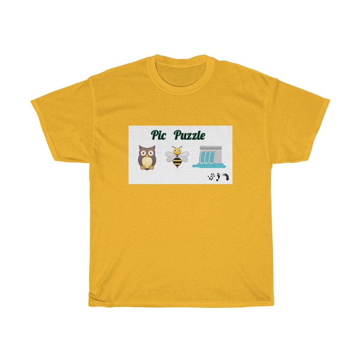 Five Toes Down Pic Puzzle Unisex Tee (Owl)