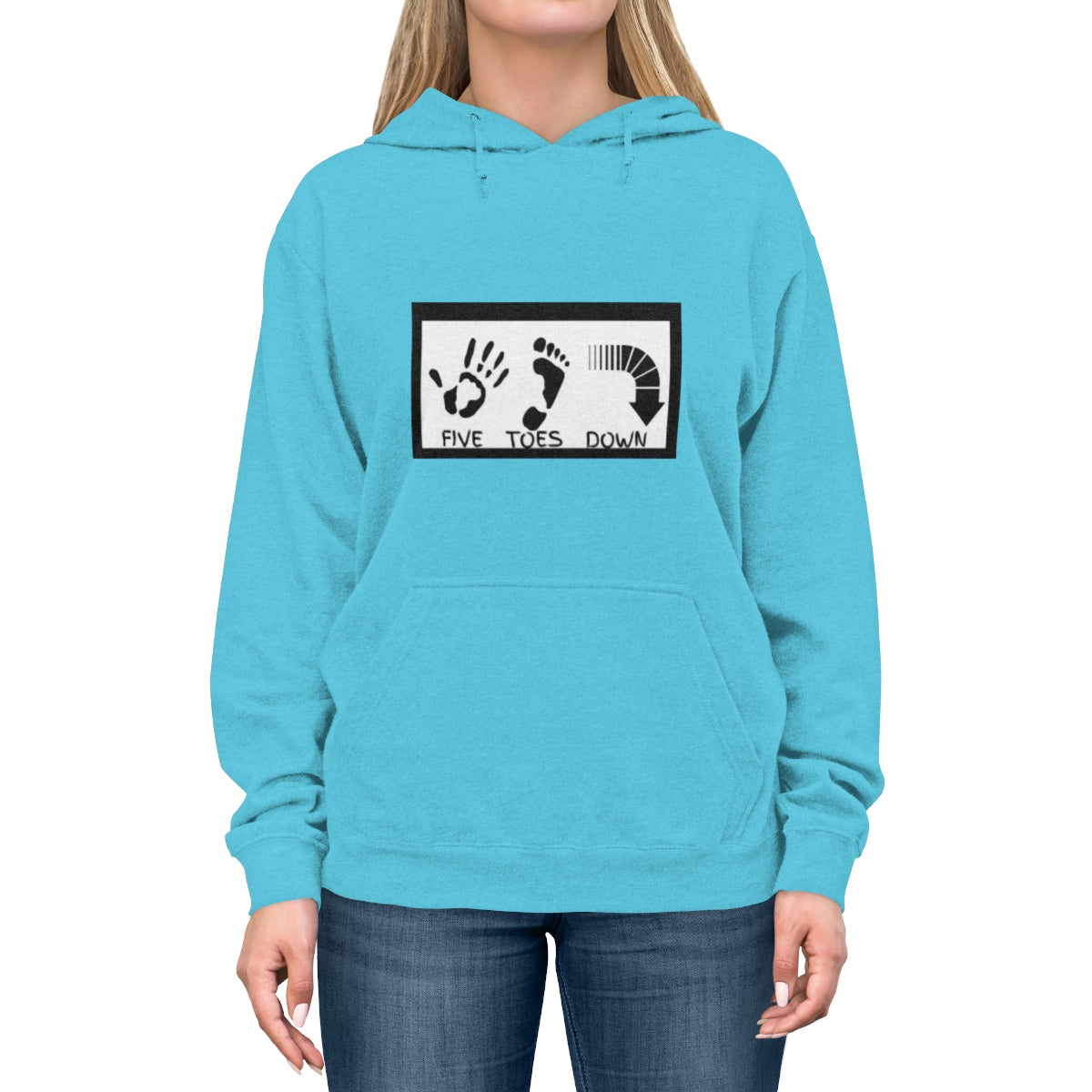Five Toes Down Logo Unisex Lightweight Hoodie