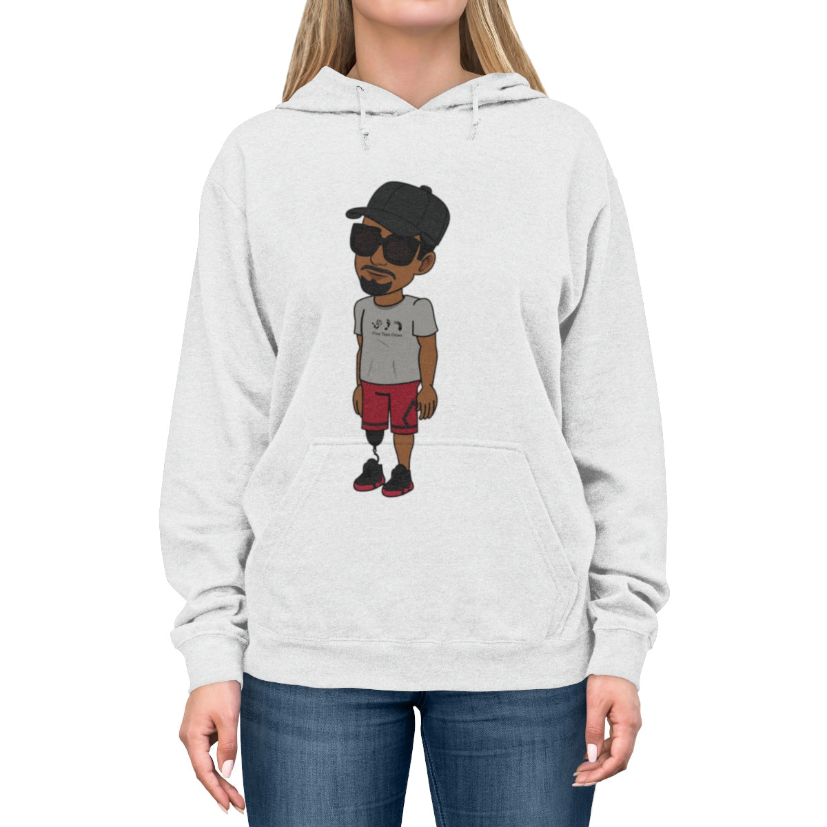 Five Toes Down Henry Amputee Unisex Lightweight Hoodie