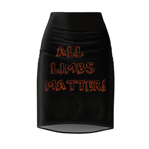 Five Toes Down All Limbs Matter Women's Pencil Skirt