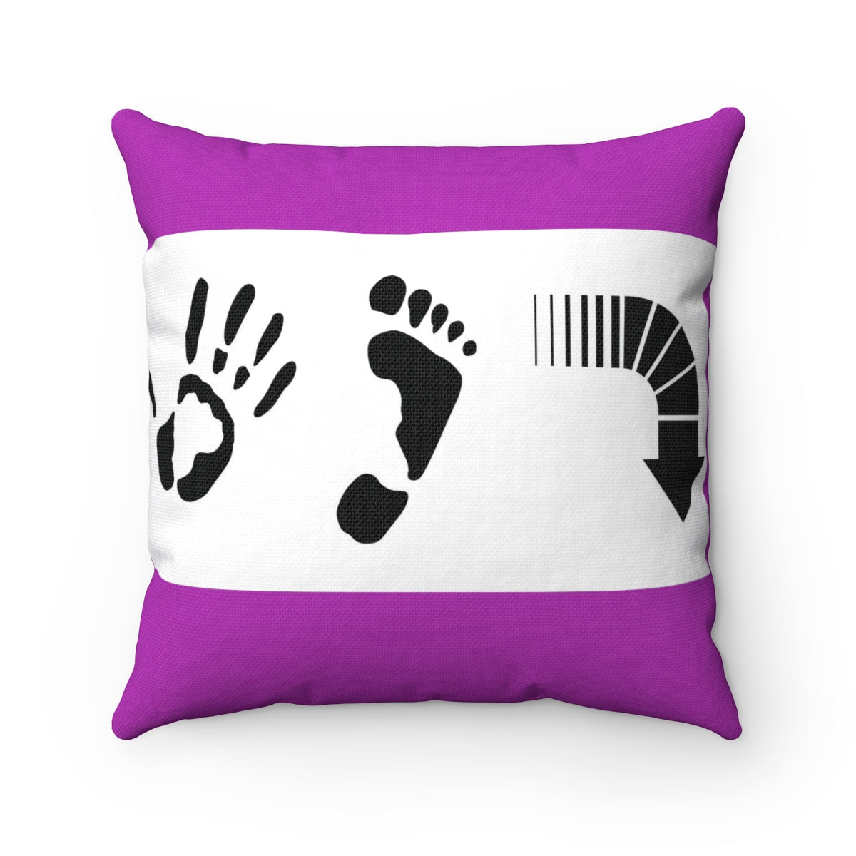 Five Toes Down Purple Spun Polyester Square Pillow