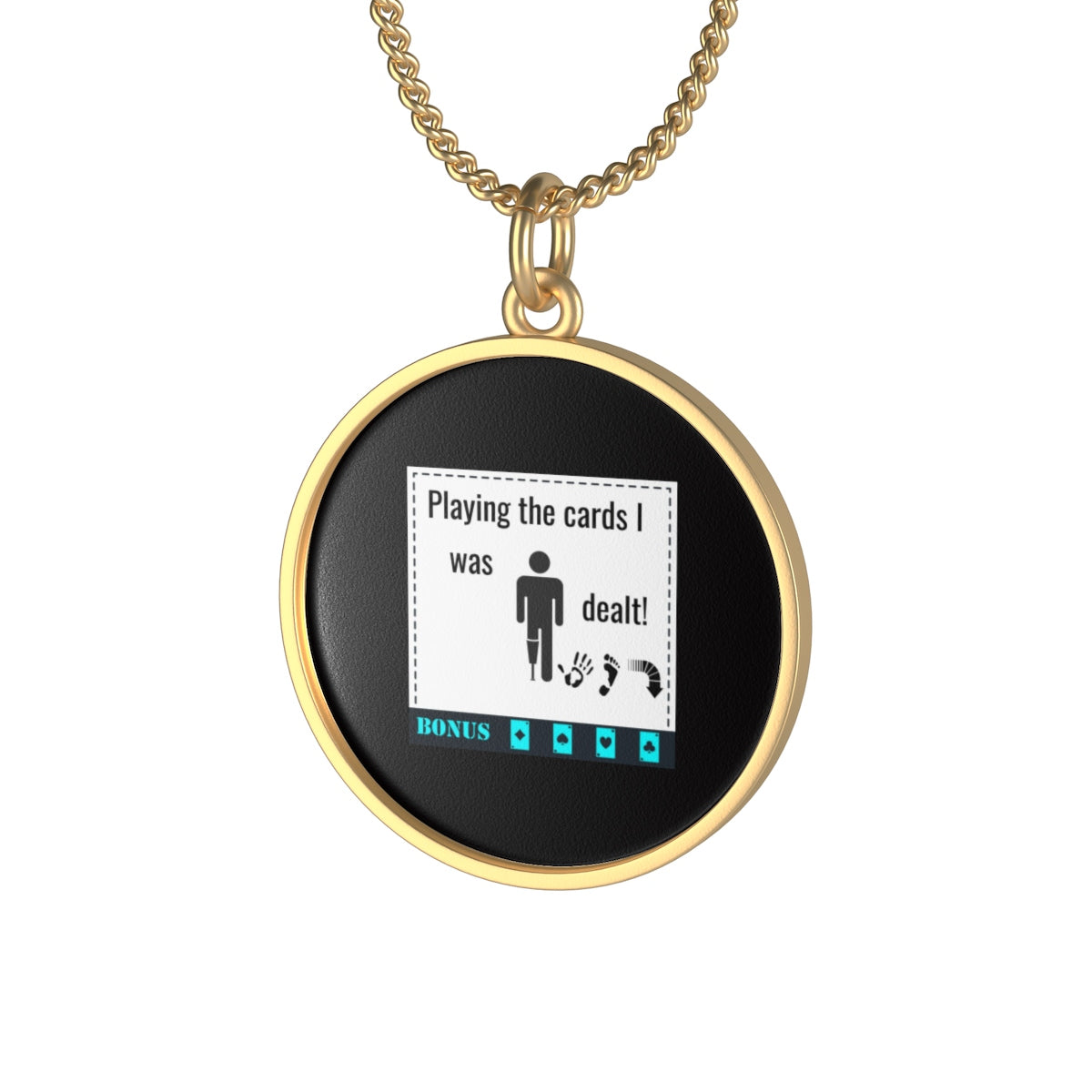 Five Toes Down Play the Cards Single Loop Necklace