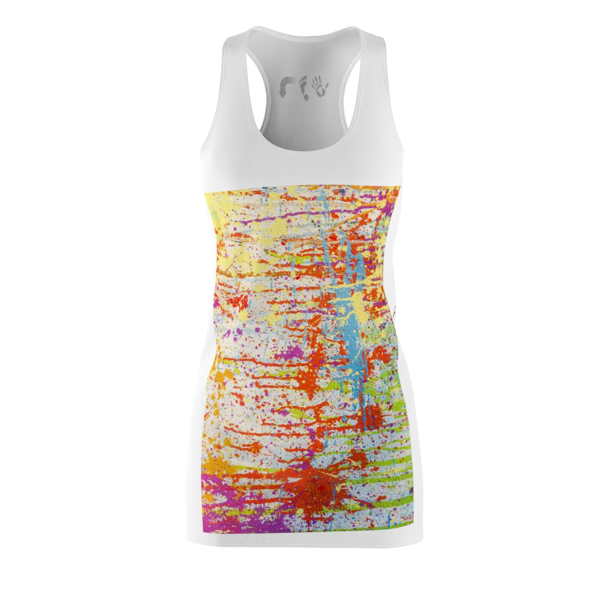 Five Toes Down Drip/White Women's Cut & Sew Racerback Dress